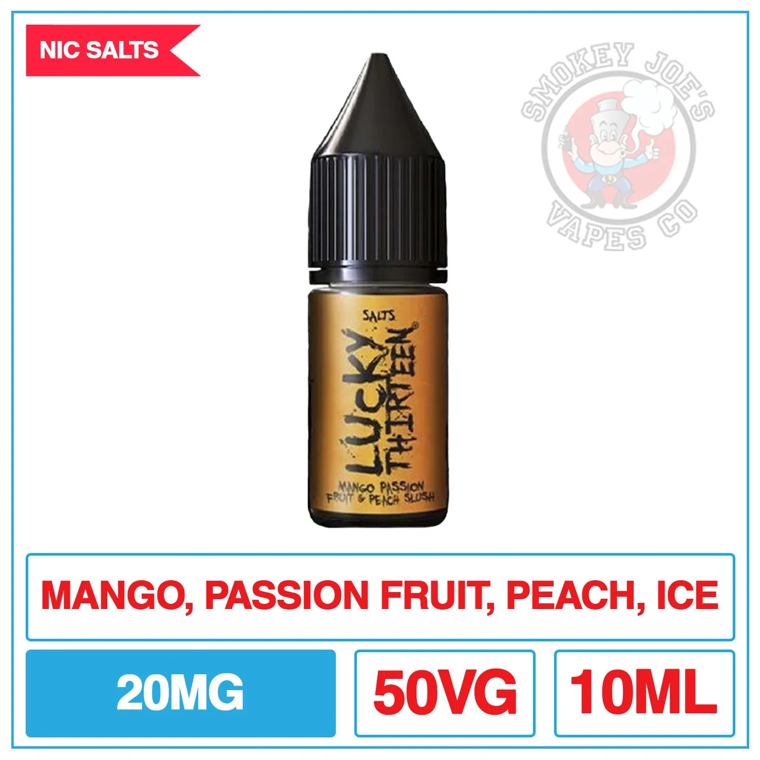 Lucky Thirteen Salts - Mango Passion Fruit And Peach Slush