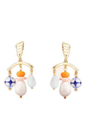 Lupe Beaded Chandelier Earrings