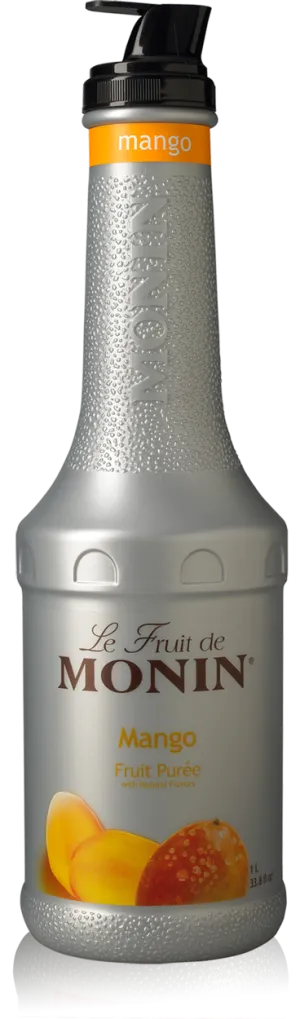 Mango Purée - Monin - Premium Fruit Purees - 4 x 1L Plastic Bottle