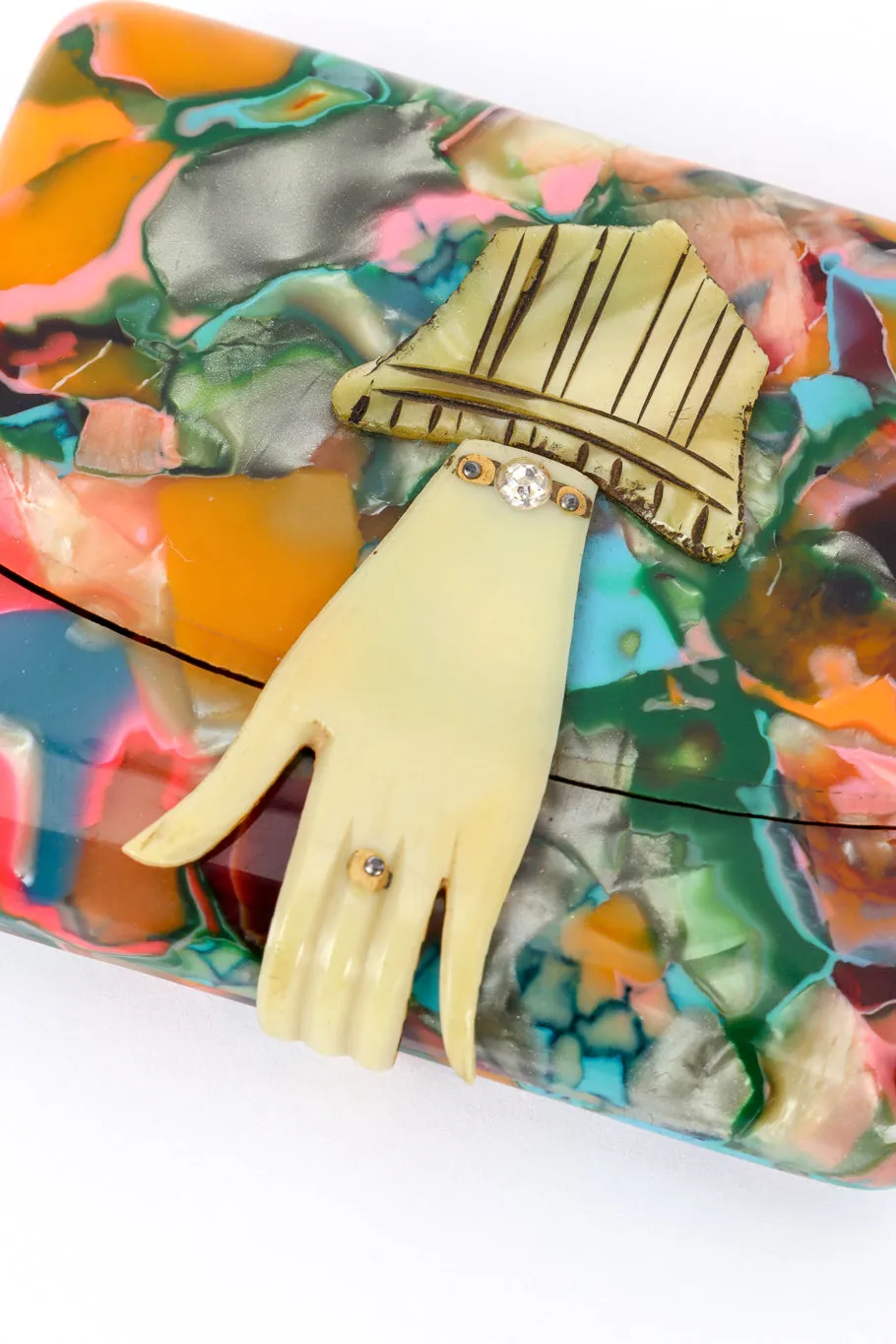 Marbled Celluloid Cigarette Case