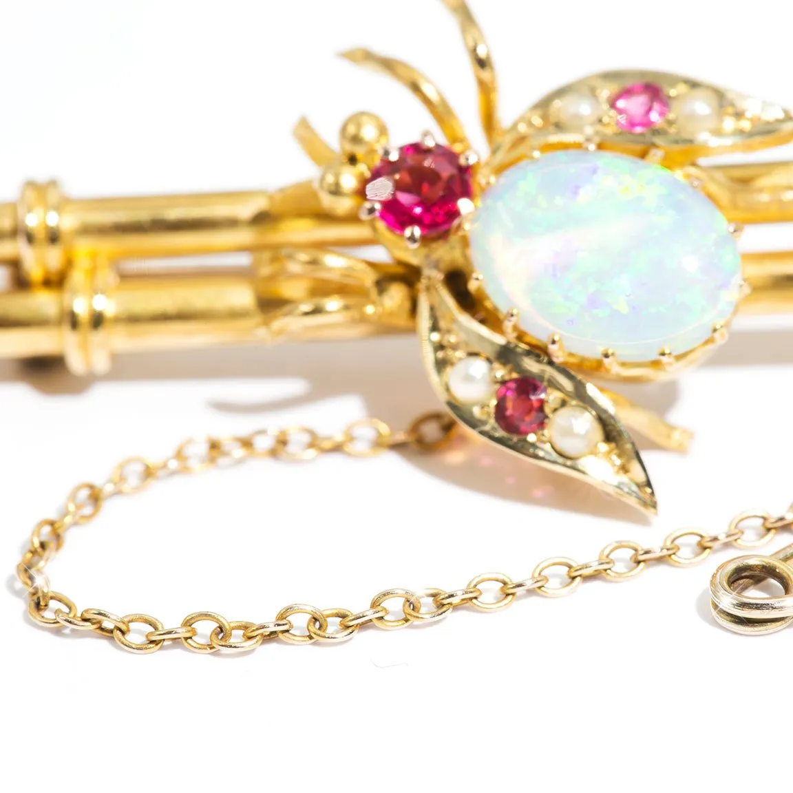 Matilda Edwardian Antique 15 Carat Opal Bee Vintage Brooch