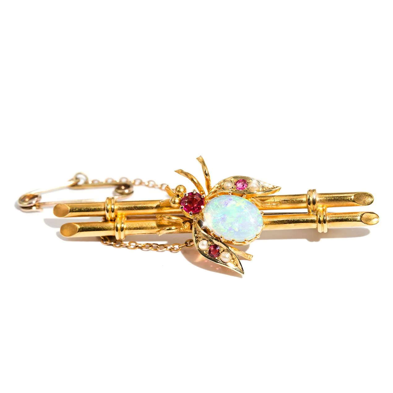 Matilda Edwardian Antique 15 Carat Opal Bee Vintage Brooch