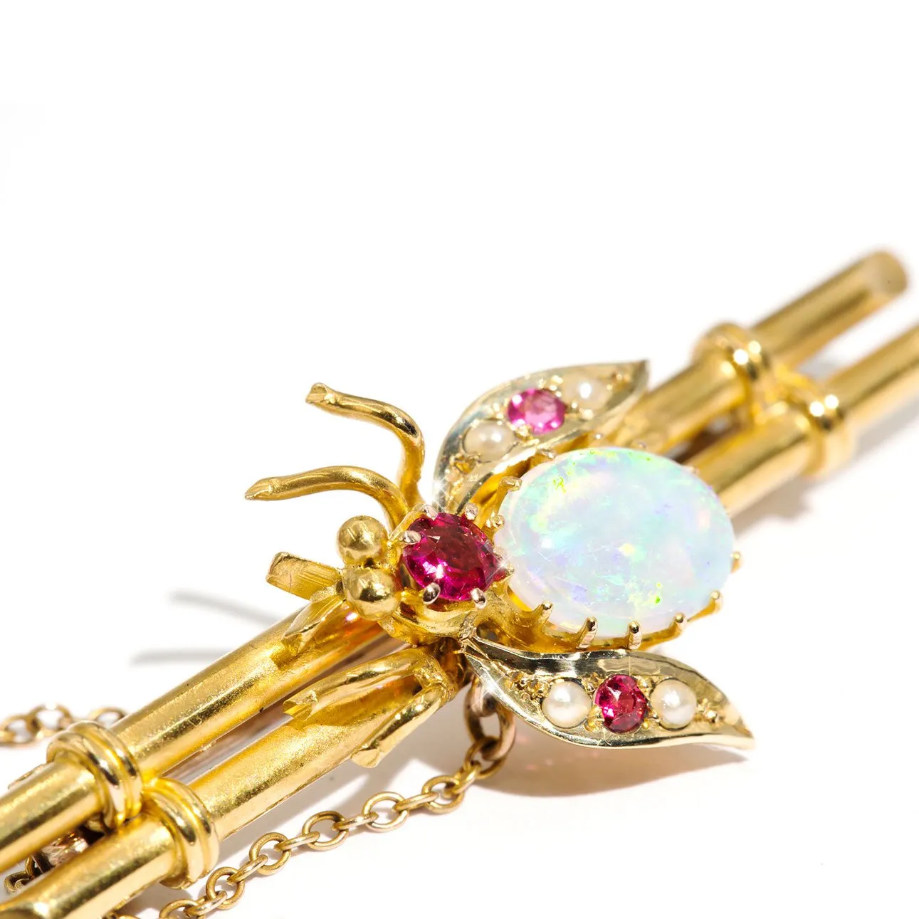 Matilda Edwardian Antique 15 Carat Opal Bee Vintage Brooch