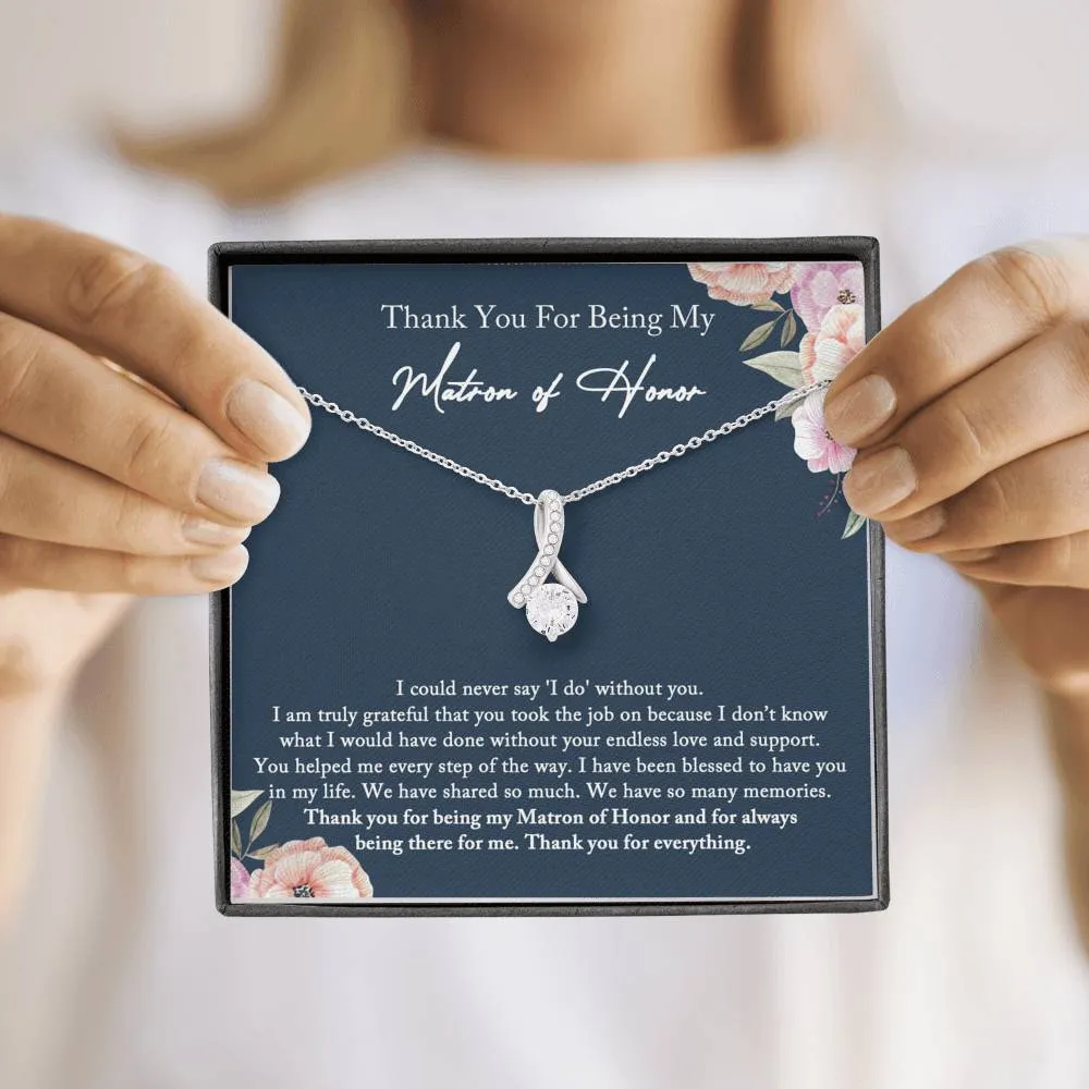 Matron of Honor Thank You Gift from Bride, Matron of Honor Gift Necklace, Matron of Honor Gift