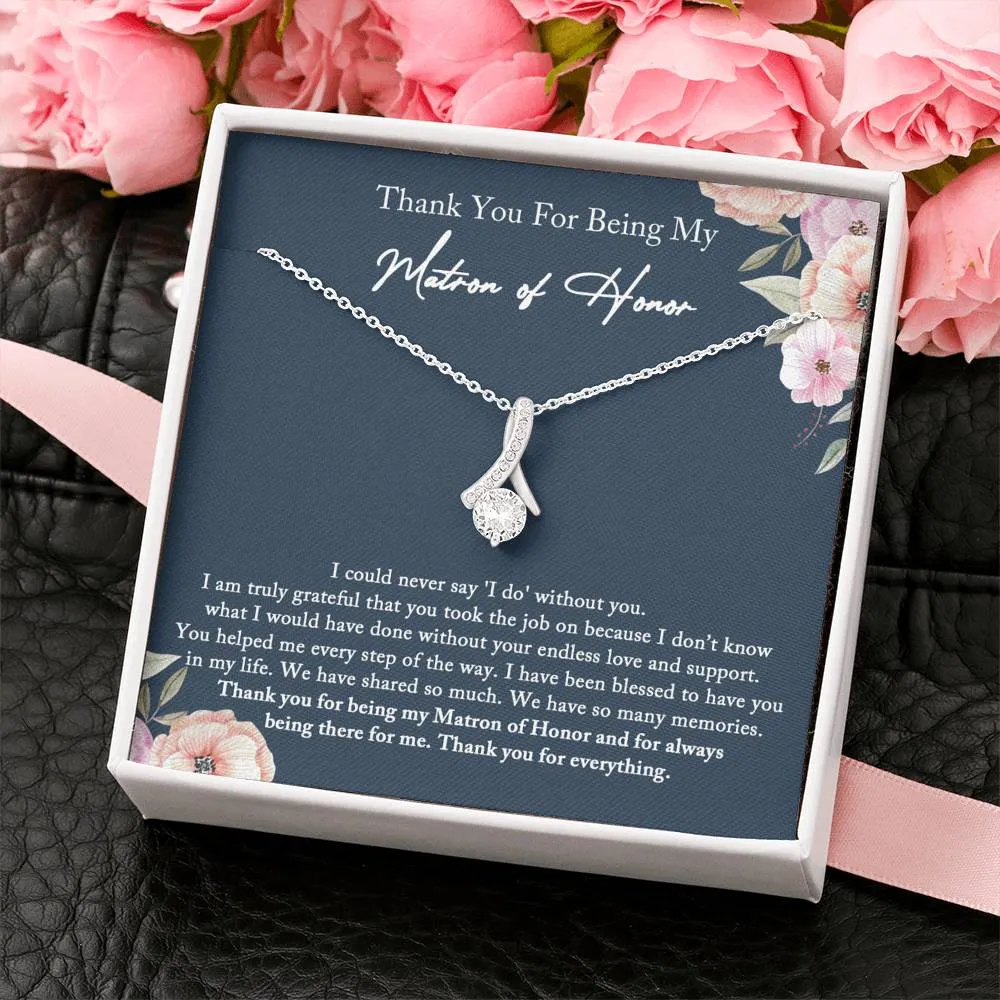 Matron of Honor Thank You Gift from Bride, Matron of Honor Gift Necklace, Matron of Honor Gift