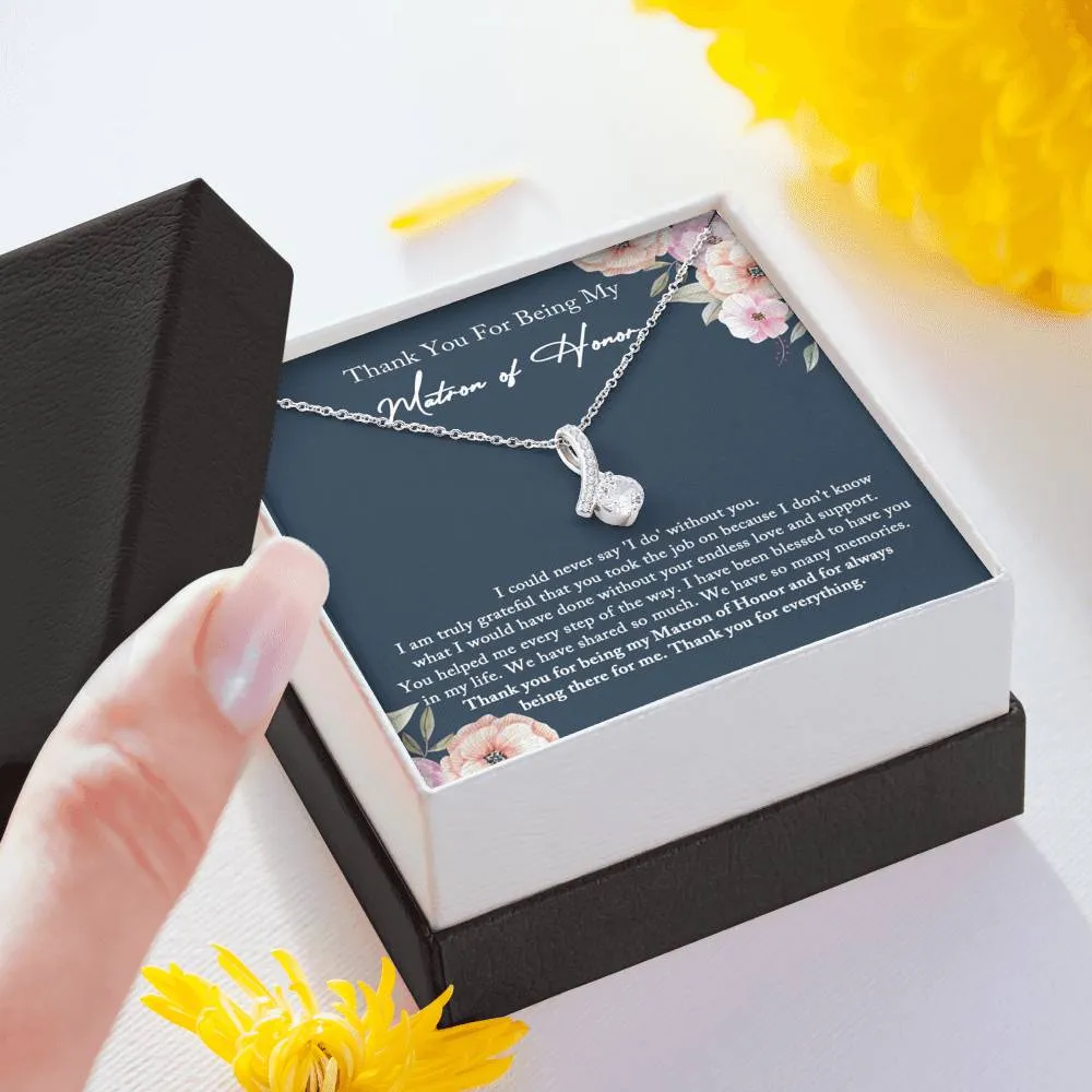 Matron of Honor Thank You Gift from Bride, Matron of Honor Gift Necklace, Matron of Honor Gift