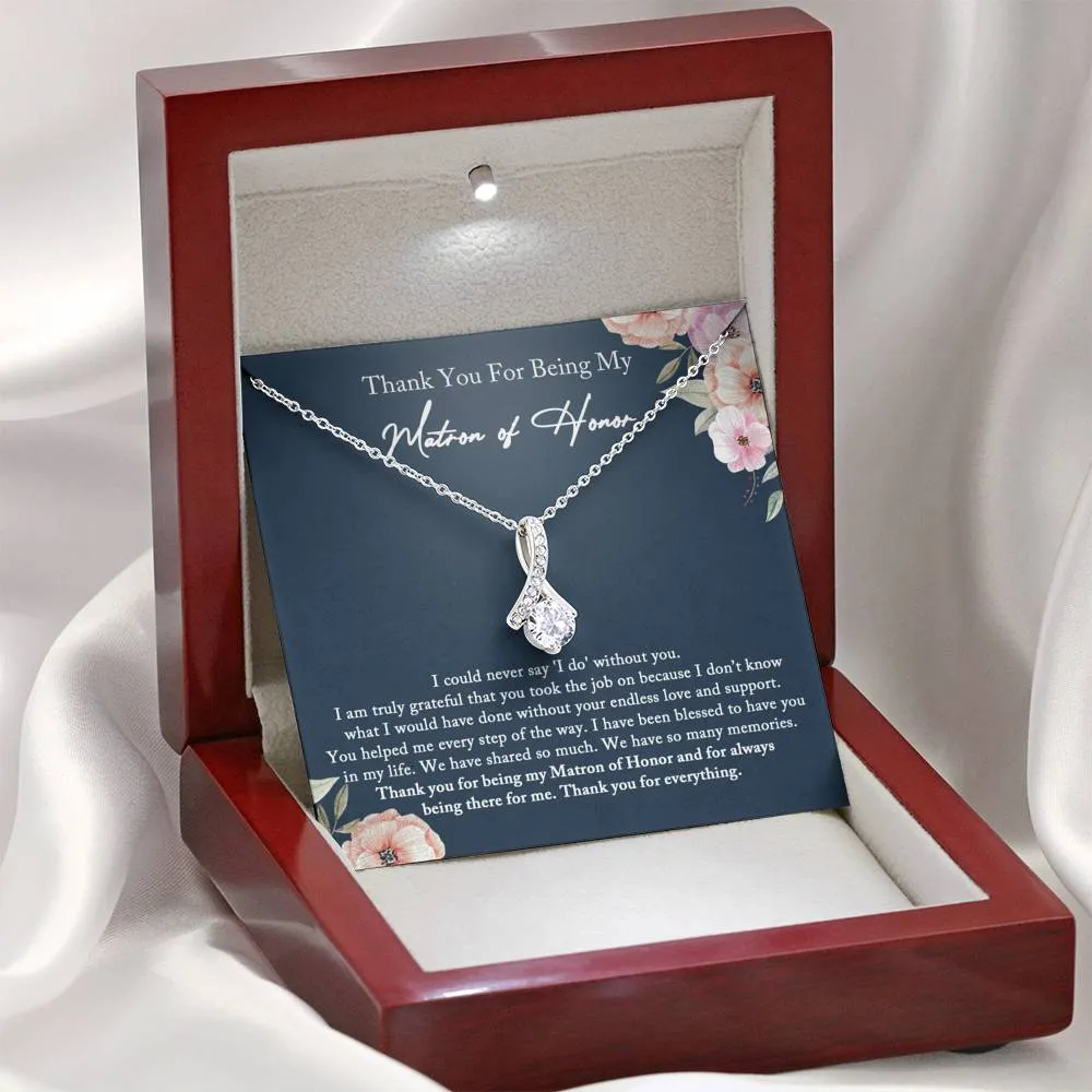 Matron of Honor Thank You Gift from Bride, Matron of Honor Gift Necklace, Matron of Honor Gift