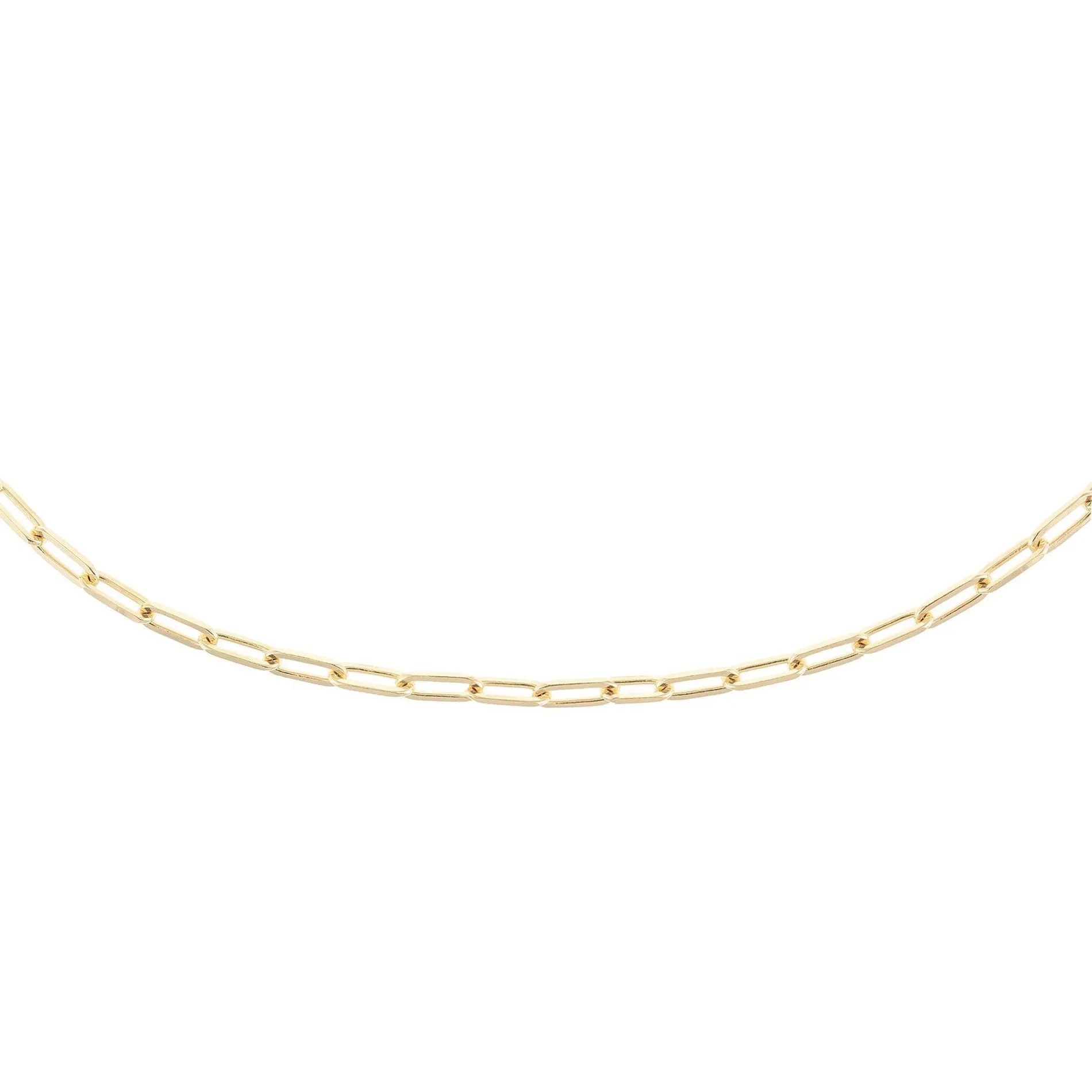 Medium Paperclip Chain Necklace 14K