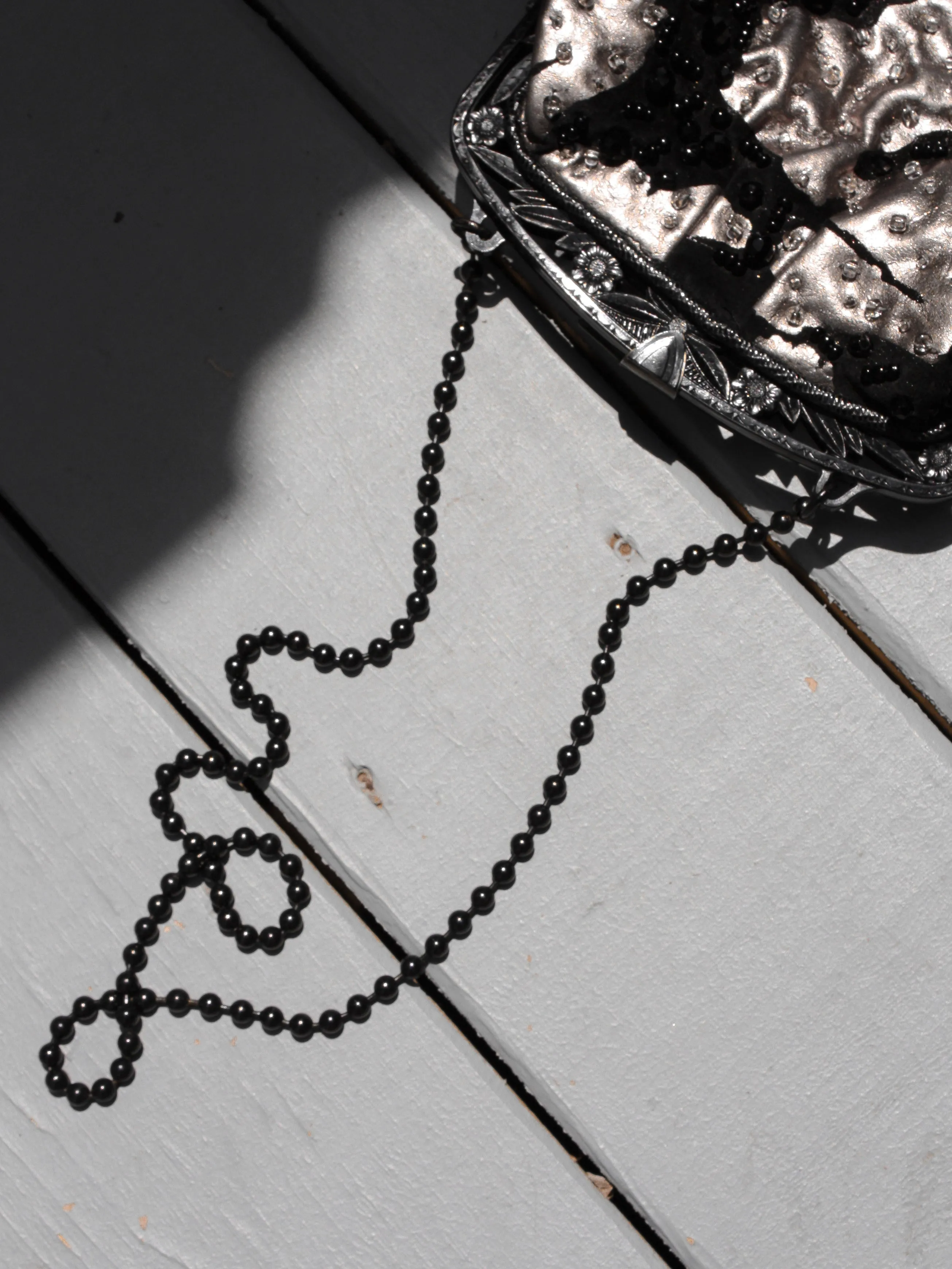 Metallic Beaded Frame Bag