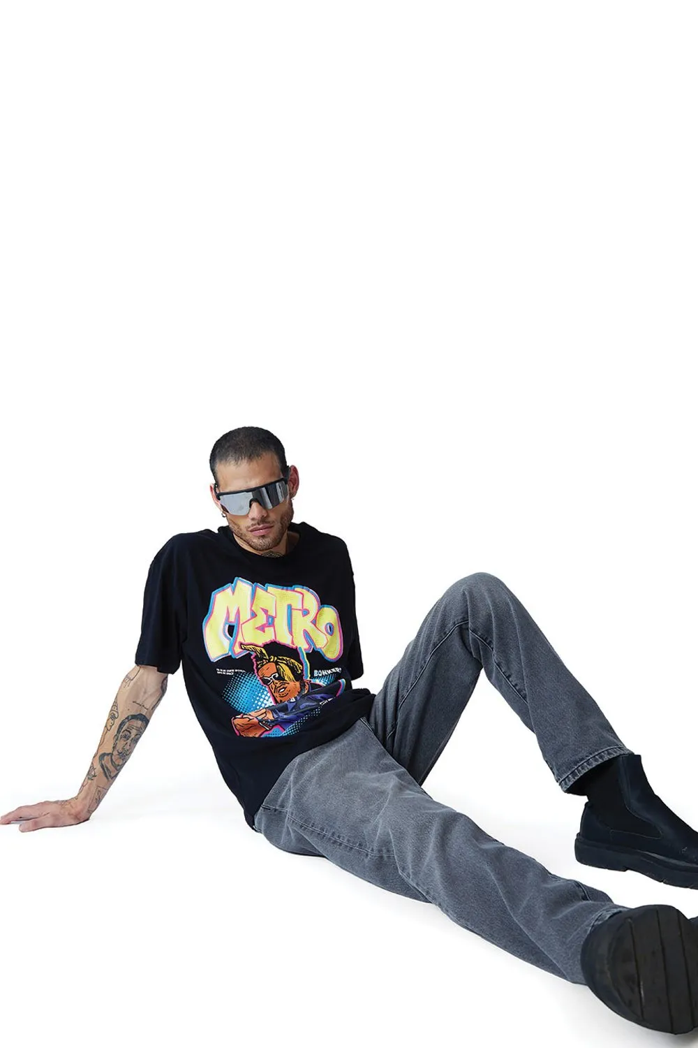 Metro Oversized T-shirt (Puff Print)