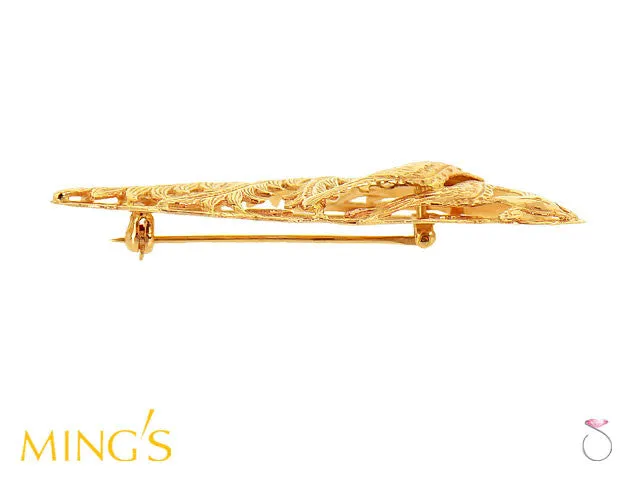 Ming's Brooch Phoenix in 14K Yellow Gold