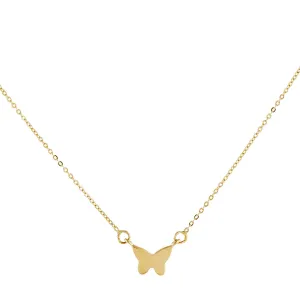 Mini Butterfly Necklace 14K