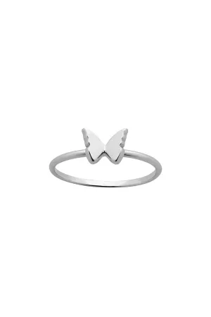 Mini Butterfly Ring Silver