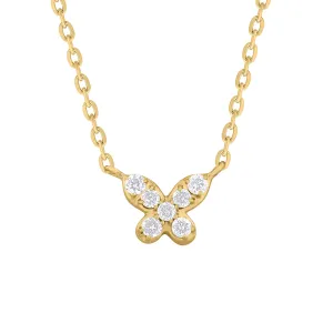 Mini Diamond Butterfly Pendant