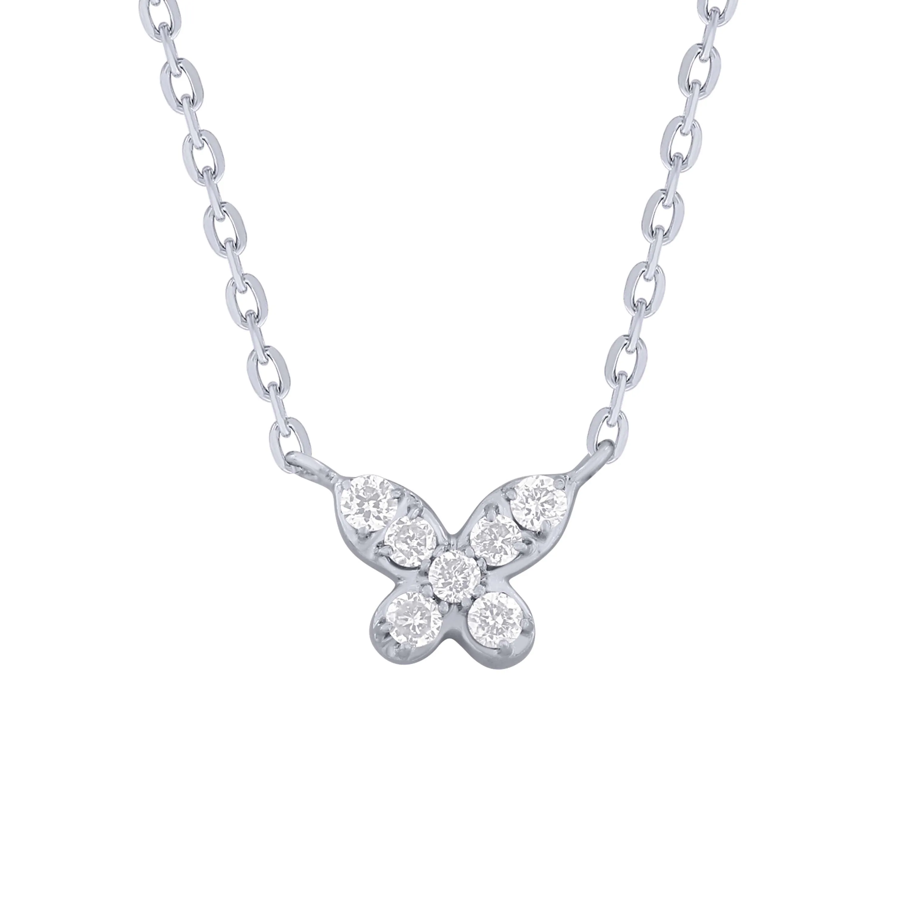 Mini Diamond Butterfly Pendant