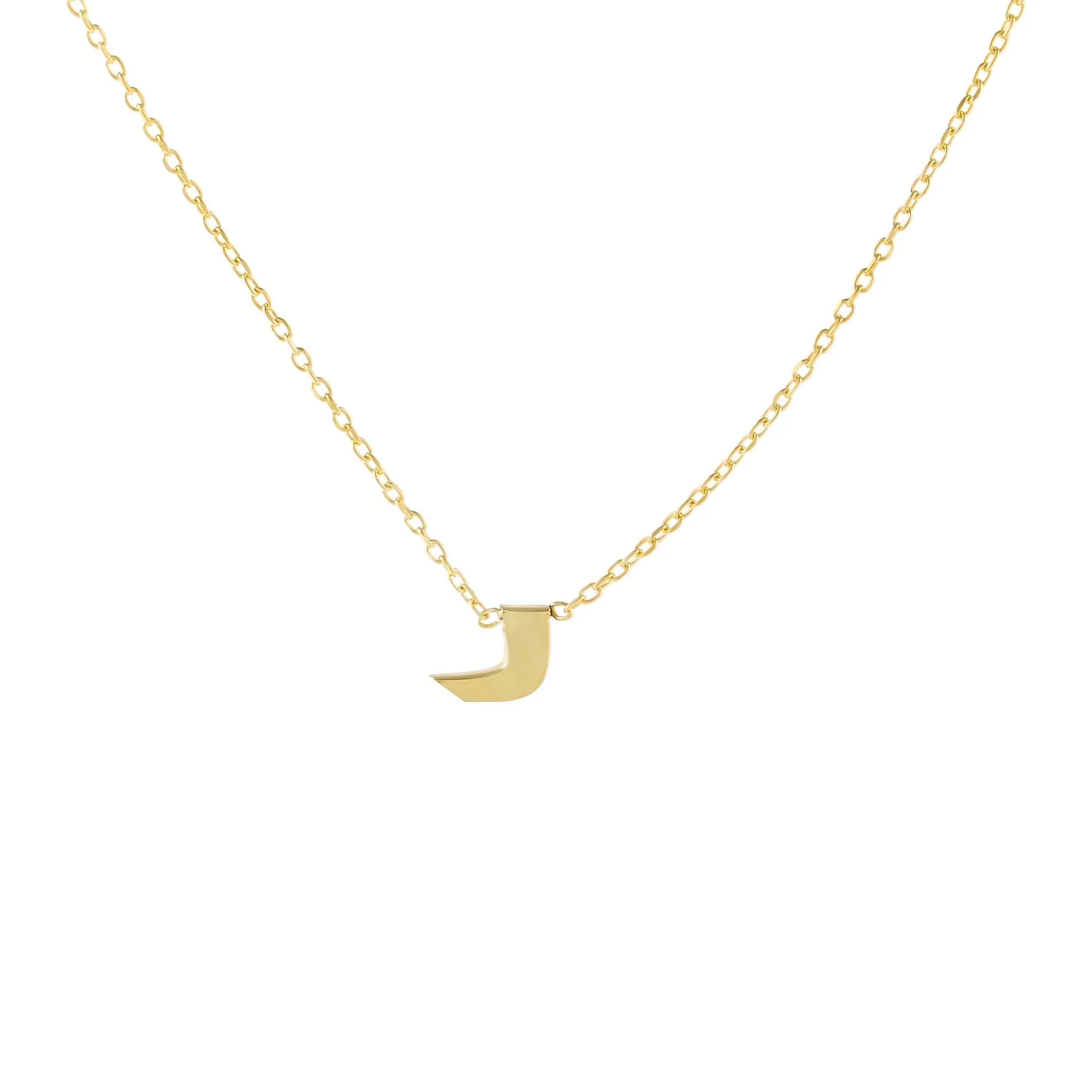 Mini Hebrew Initial Necklace