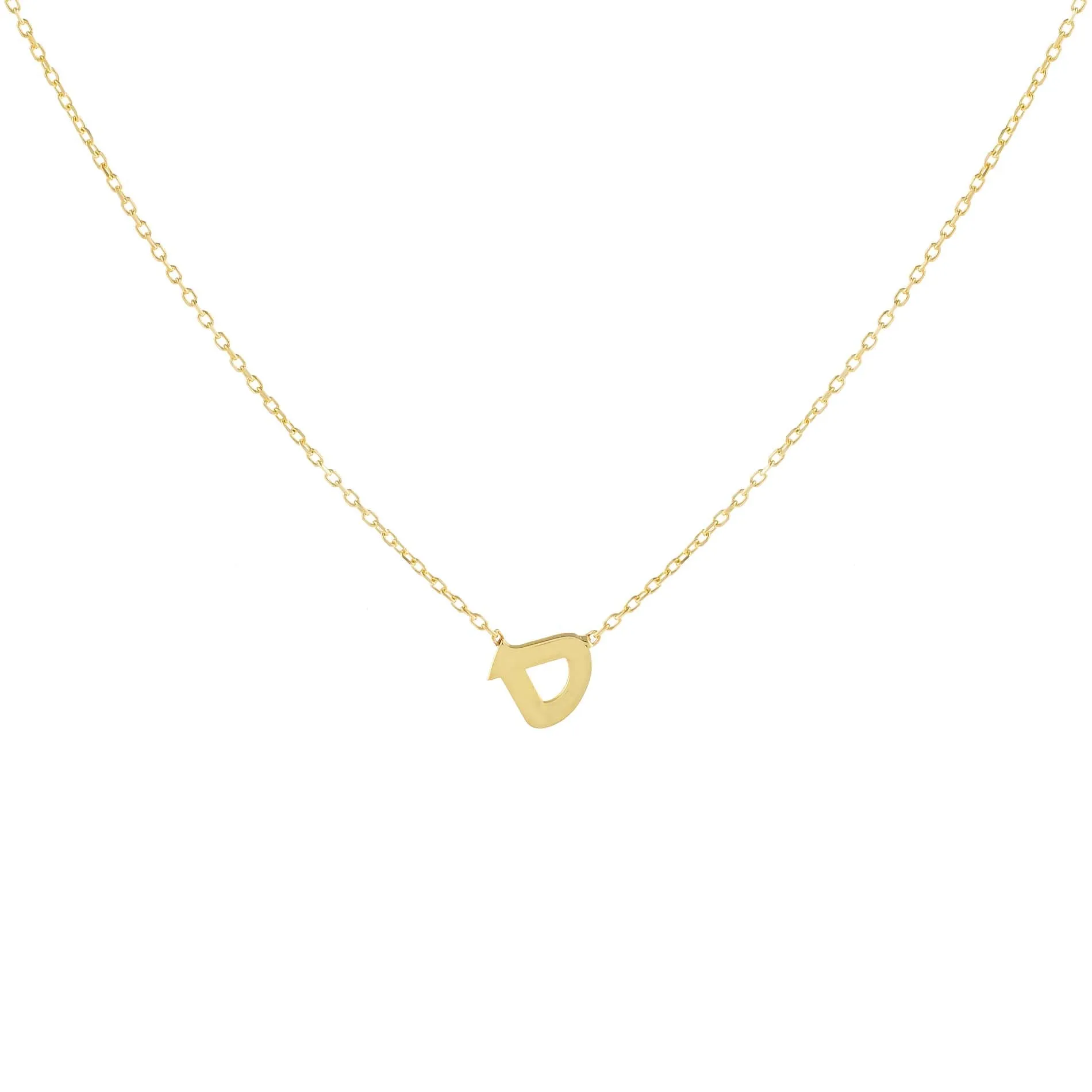 Mini Hebrew Initial Necklace
