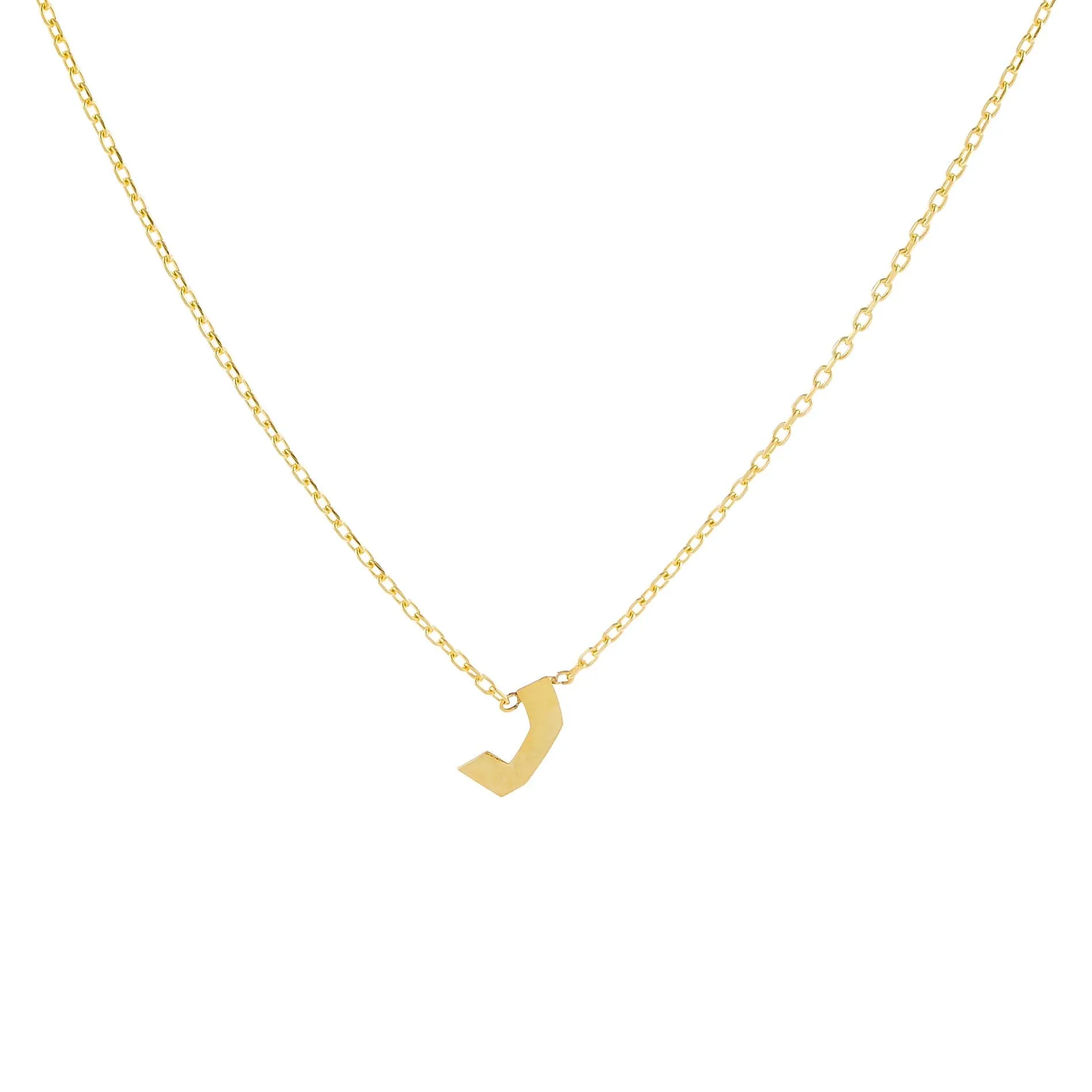 Mini Hebrew Initial Necklace