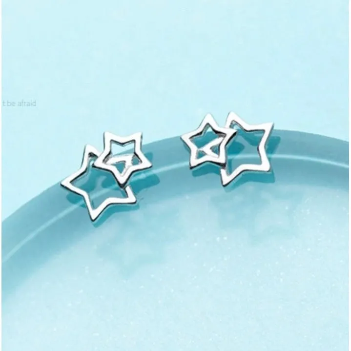 Miniature Dainty Star Celestial Earrings-SS019