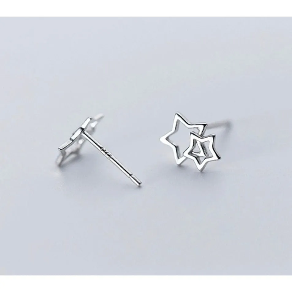 Miniature Dainty Star Celestial Earrings-SS019