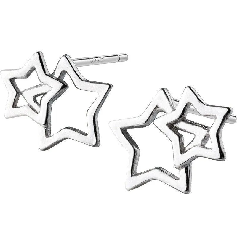 Miniature Dainty Star Celestial Earrings-SS019