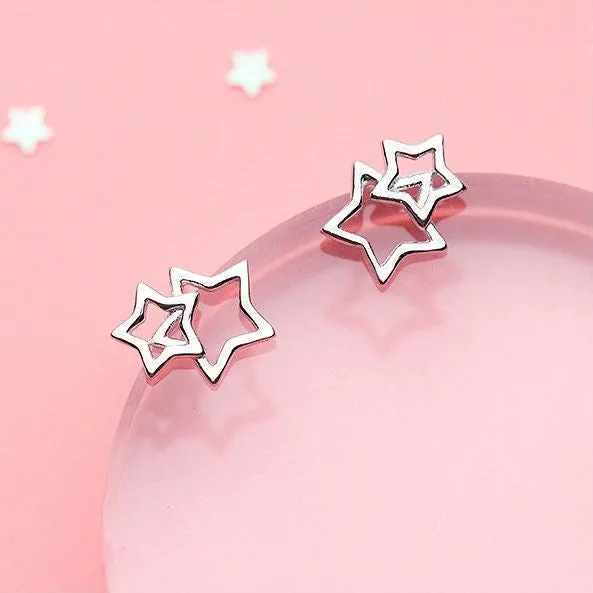 Miniature Dainty Star Celestial Earrings-SS019
