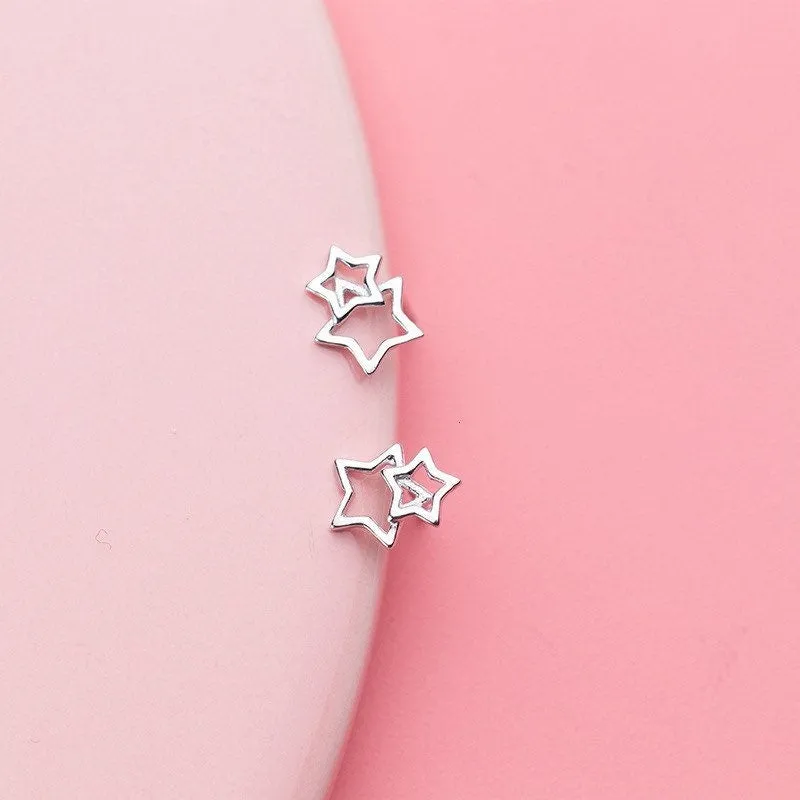 Miniature Dainty Star Celestial Earrings-SS019