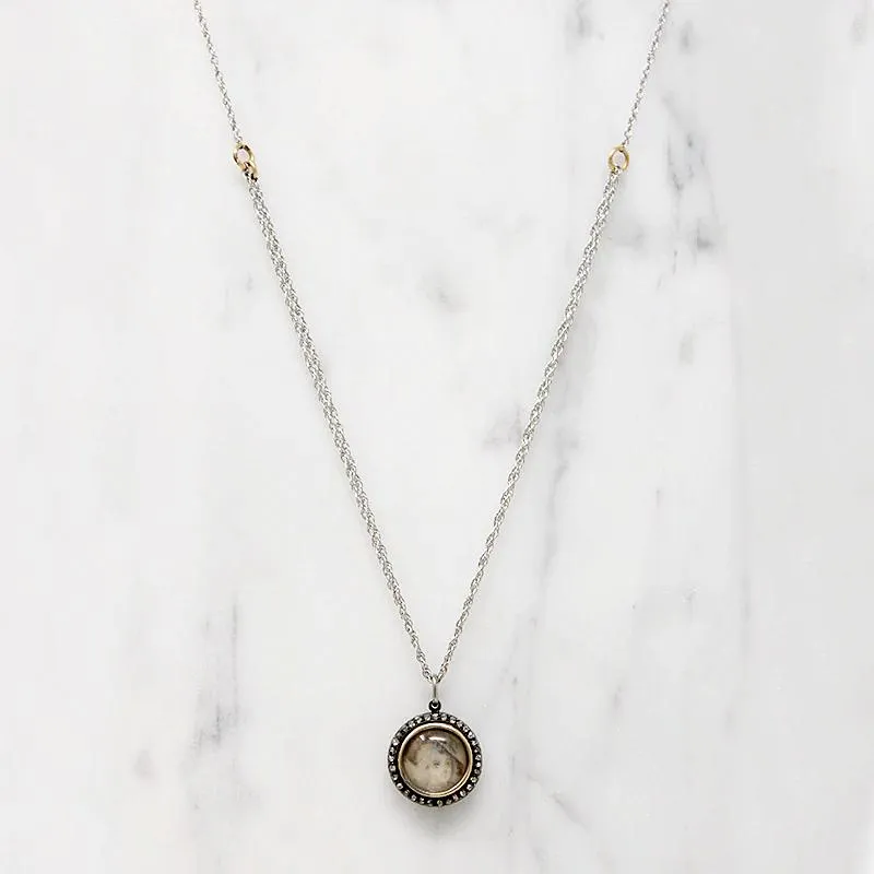Miniature Portrait in Rose Cut Diamond Frame by Ancient Influences