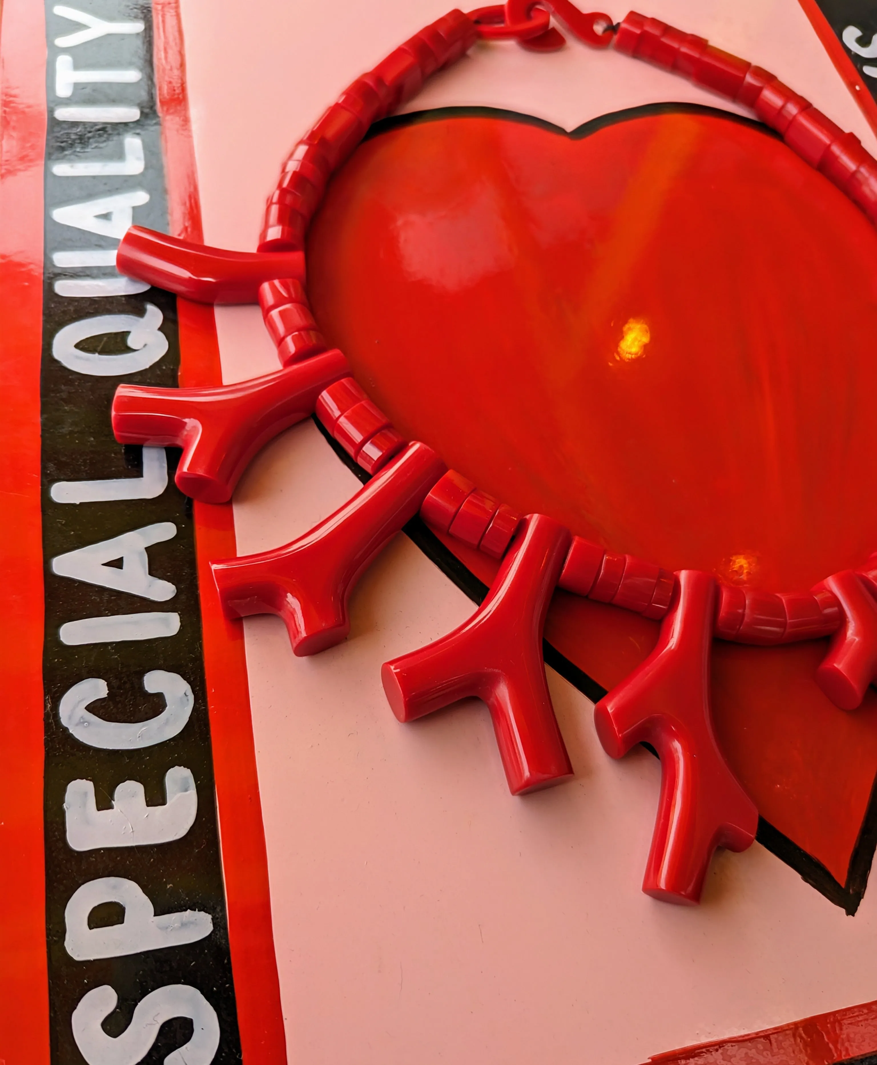 Modern french bakelite necklaces