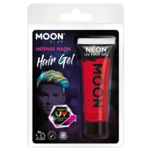 Moon Glow Intense Neon Uv Hair Gel, Red