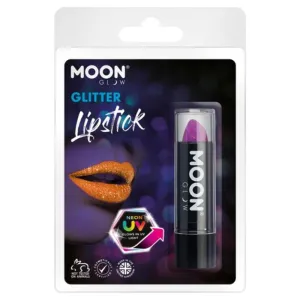 Moon Glow Neon Uv Glitter Lipstick, Purple