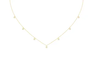 Multi Mini Diamond Stars Necklace