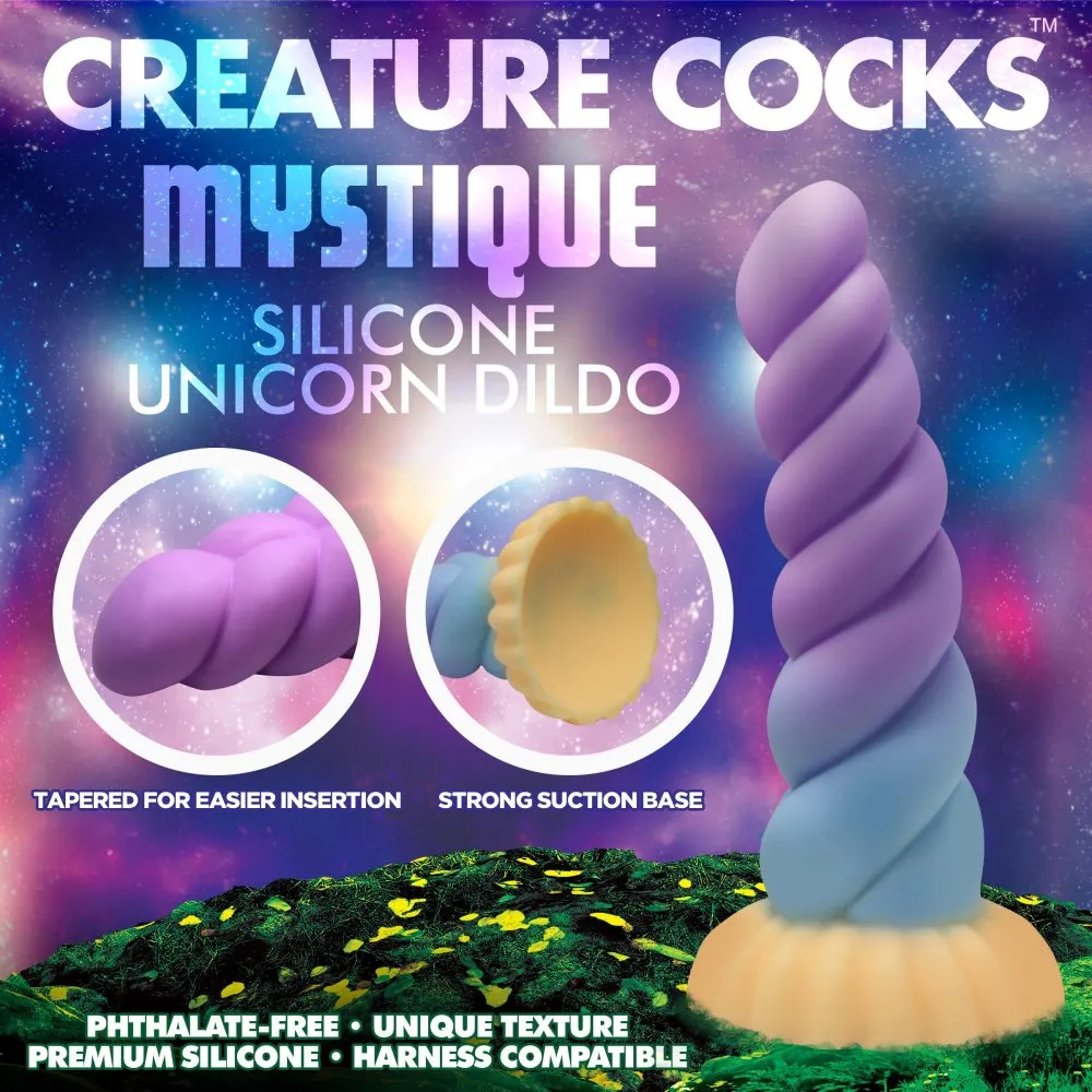 Mystique Thick 8 Inch Silicone Unicorn Dildo