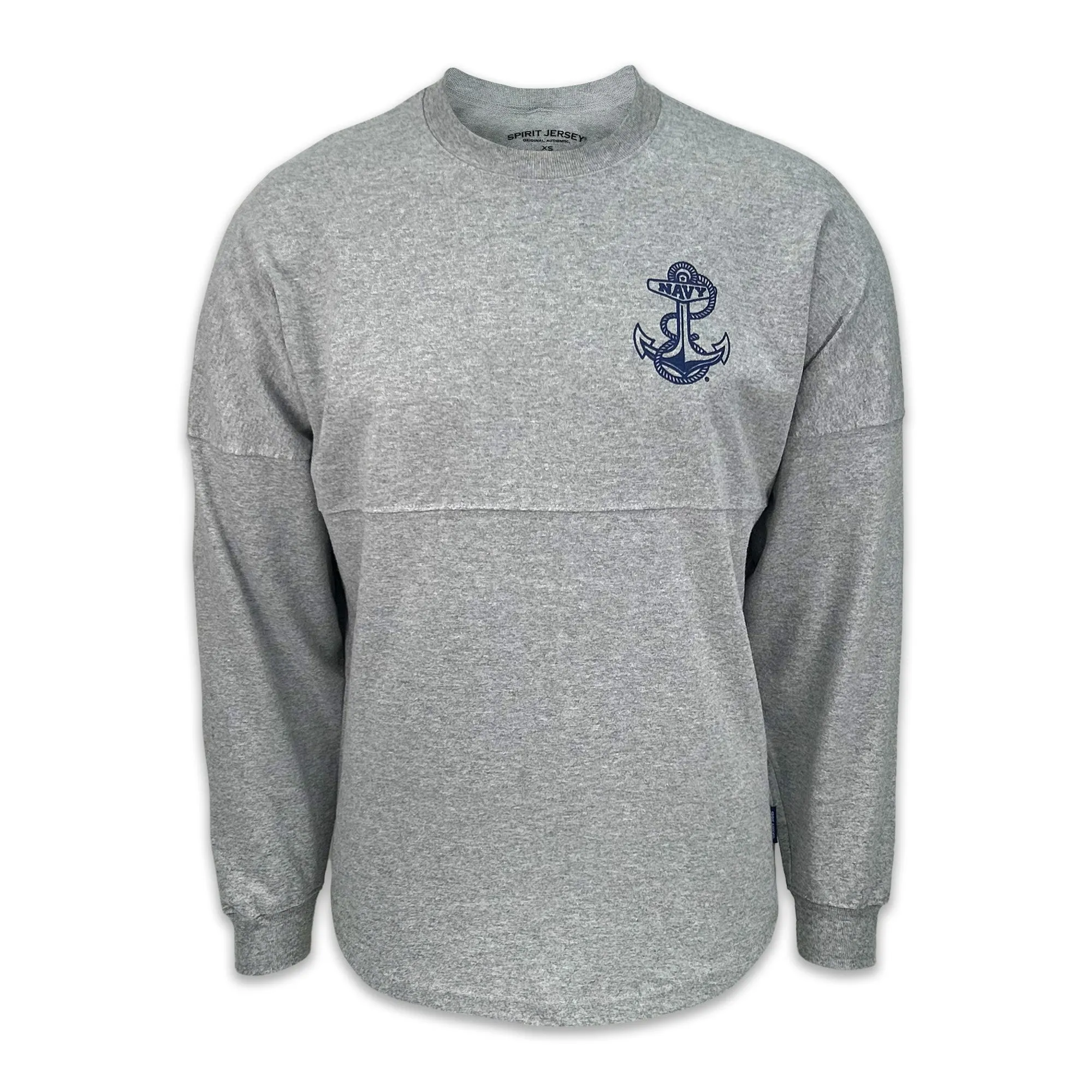 Navy Anchor Original Crew Neck Spirit Jersey (Heather Grey)