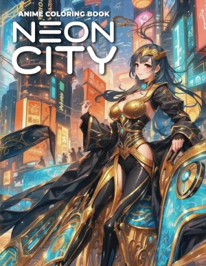 Neon City: 76 Bold and Distinctive Illustrations Of Neon City To Color
