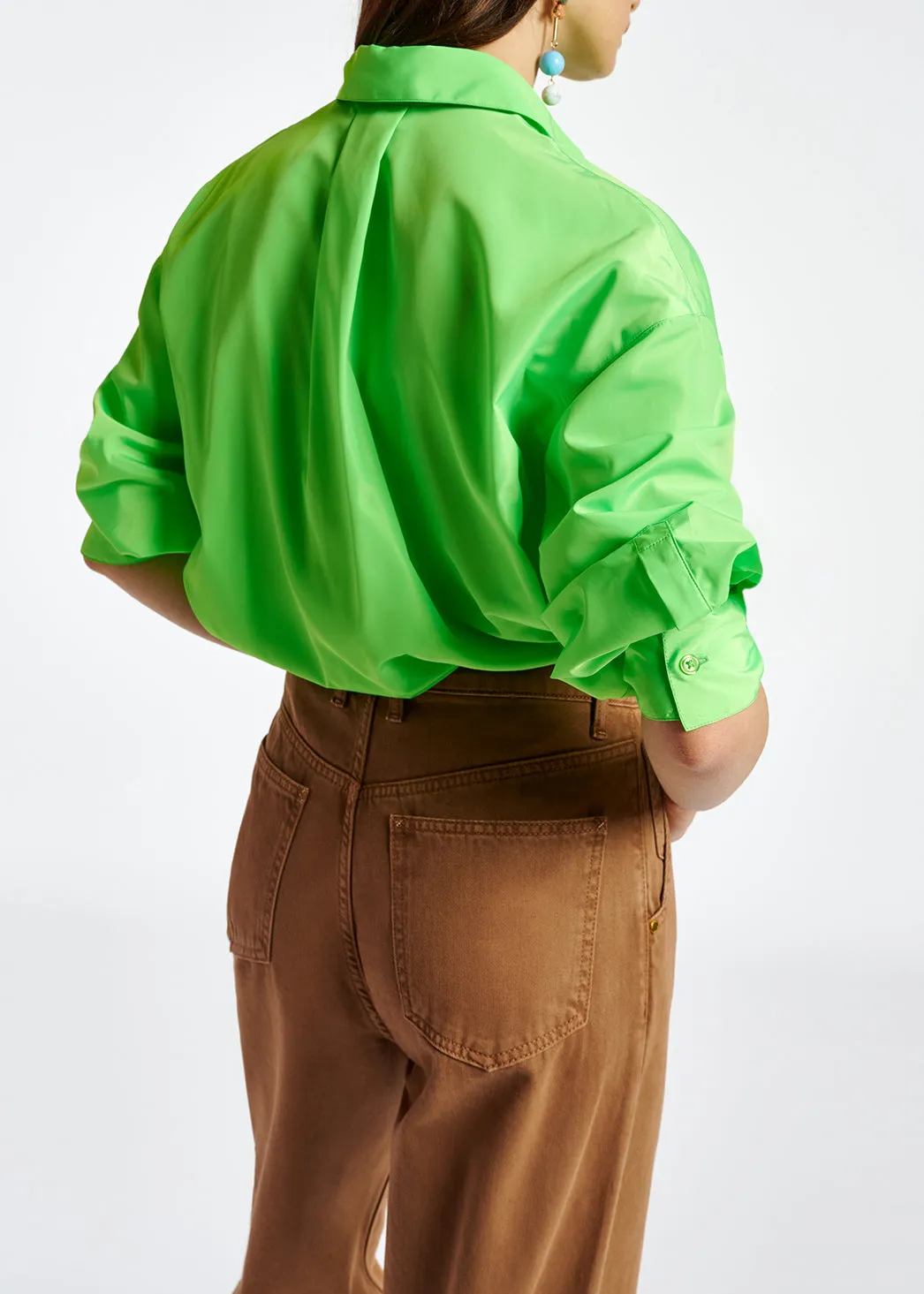 Neon green loose-fit shirt