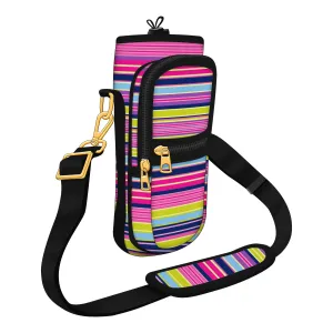 Neon Retro Colored Line Bottle Carrier for Everyday Use Stripe World