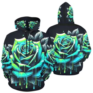 Neon Rose Hoodie (Unisex)