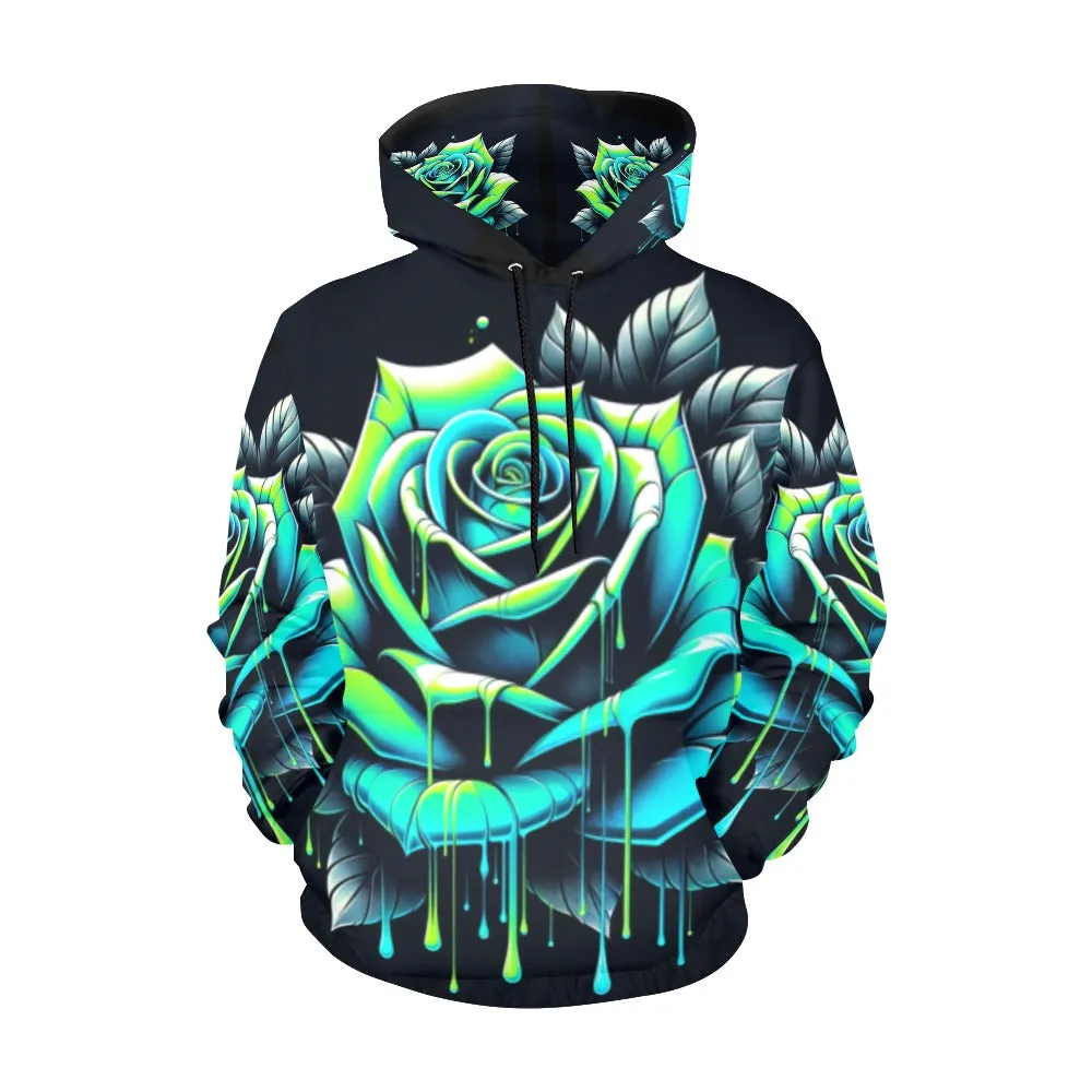 Neon Rose Hoodie (Unisex)