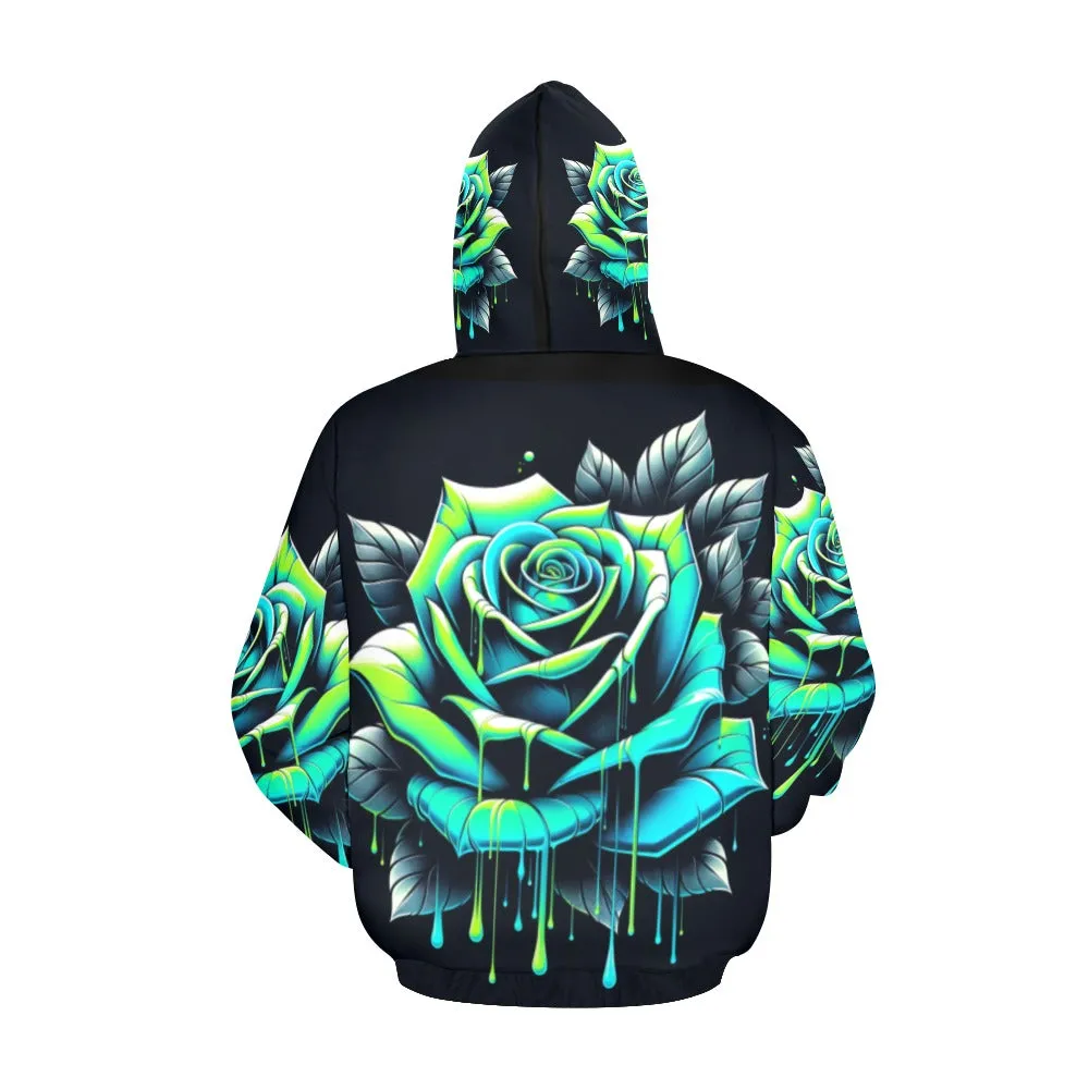 Neon Rose Hoodie (Unisex)