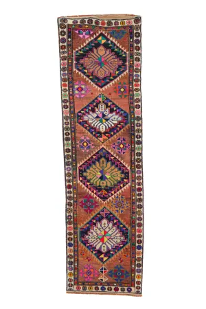 No. 1249' Vintage Turkish Runner Rug (ON HOLD) - 3' x 10'7"