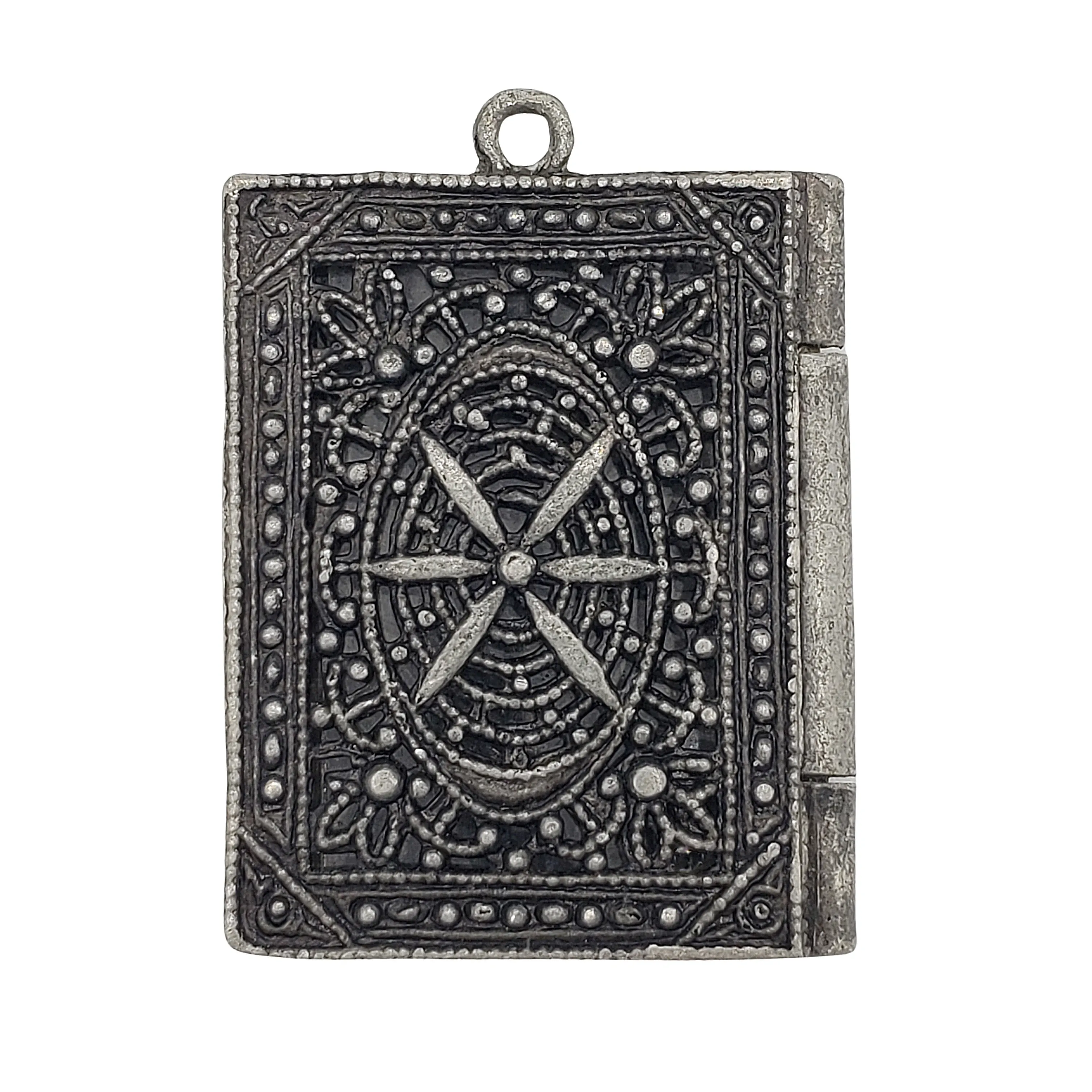Nurses Antique Photo Locket With Caduceus Glyph Medical Symbol