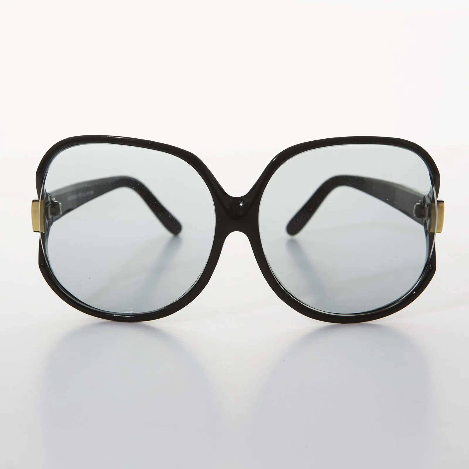 Oversized Huge Vintage Sunglass with Transition Glass Lens - Phyllis