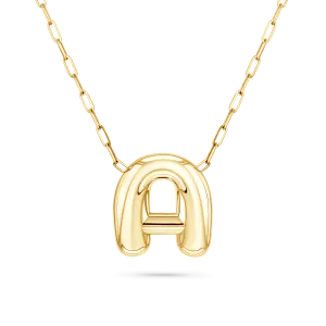 Oversized Puff Letter Necklace
