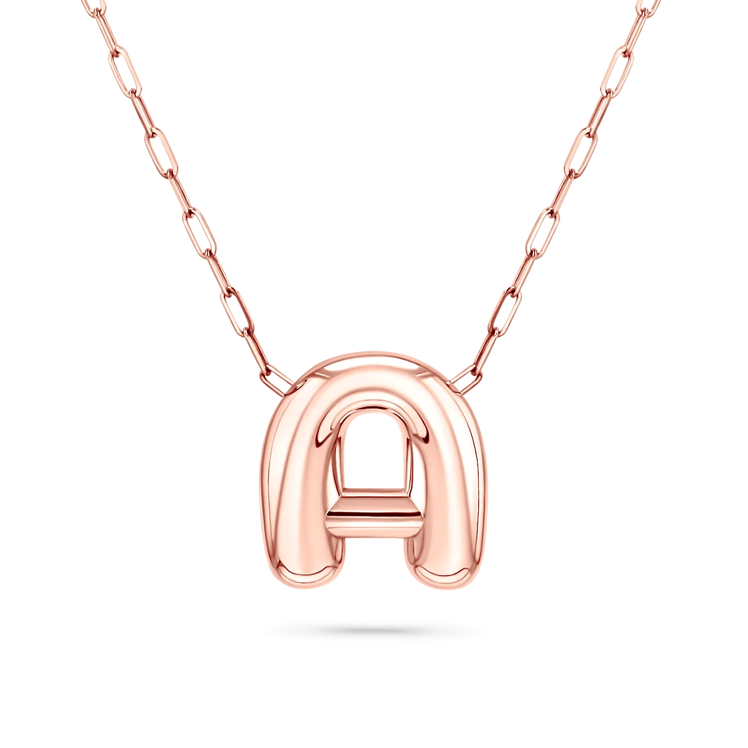 Oversized Puff Letter Necklace