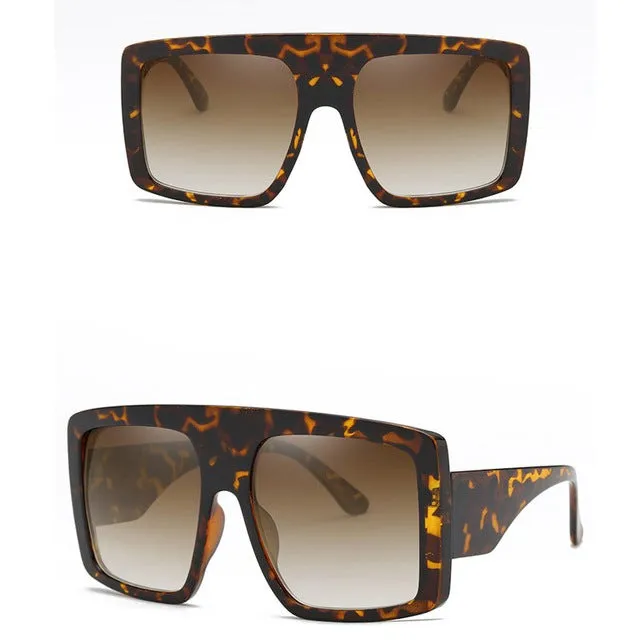 Oversized Square Shield Sunglasses