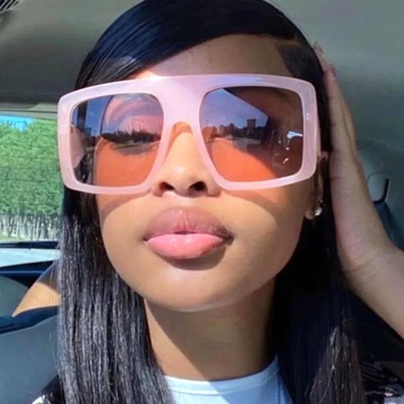 Oversized Square Shield Sunglasses