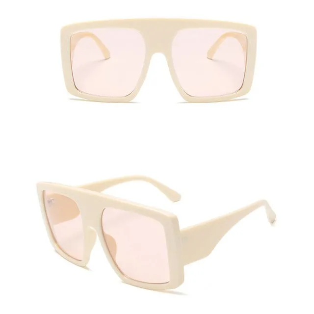 Oversized Square Shield Sunglasses