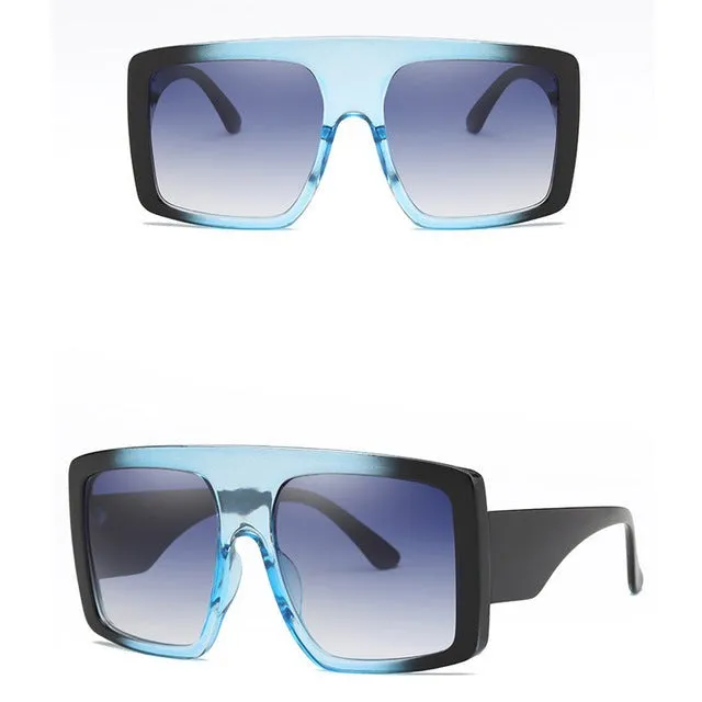 Oversized Square Shield Sunglasses