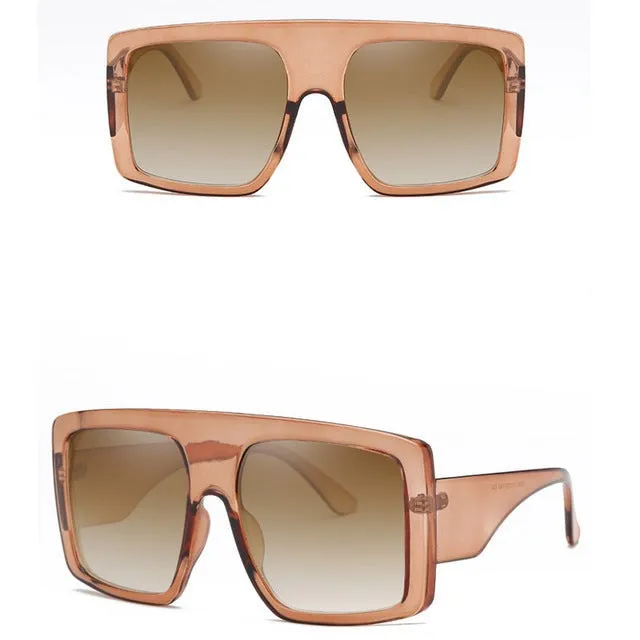 Oversized Square Shield Sunglasses